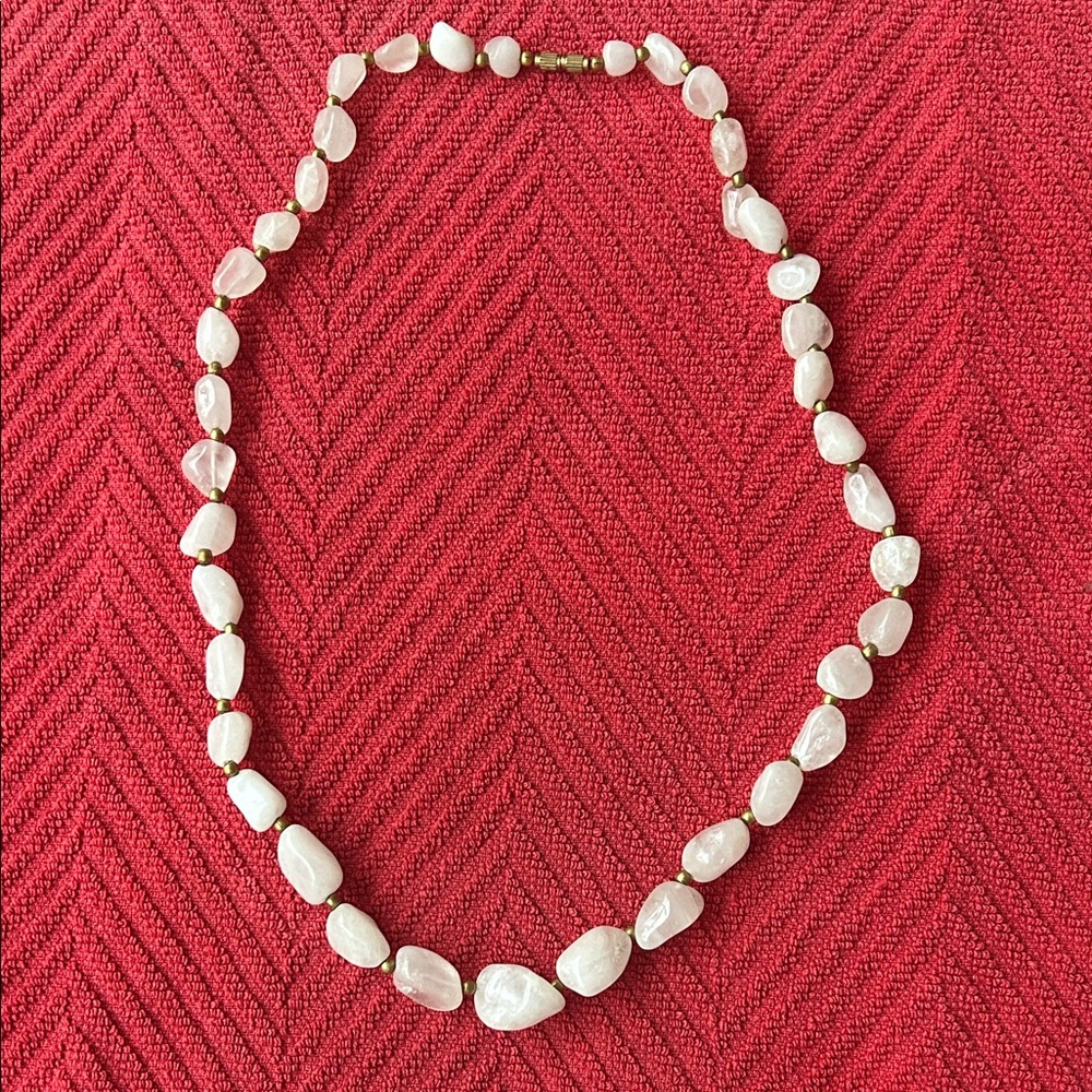 Elegant White Beaded Necklace